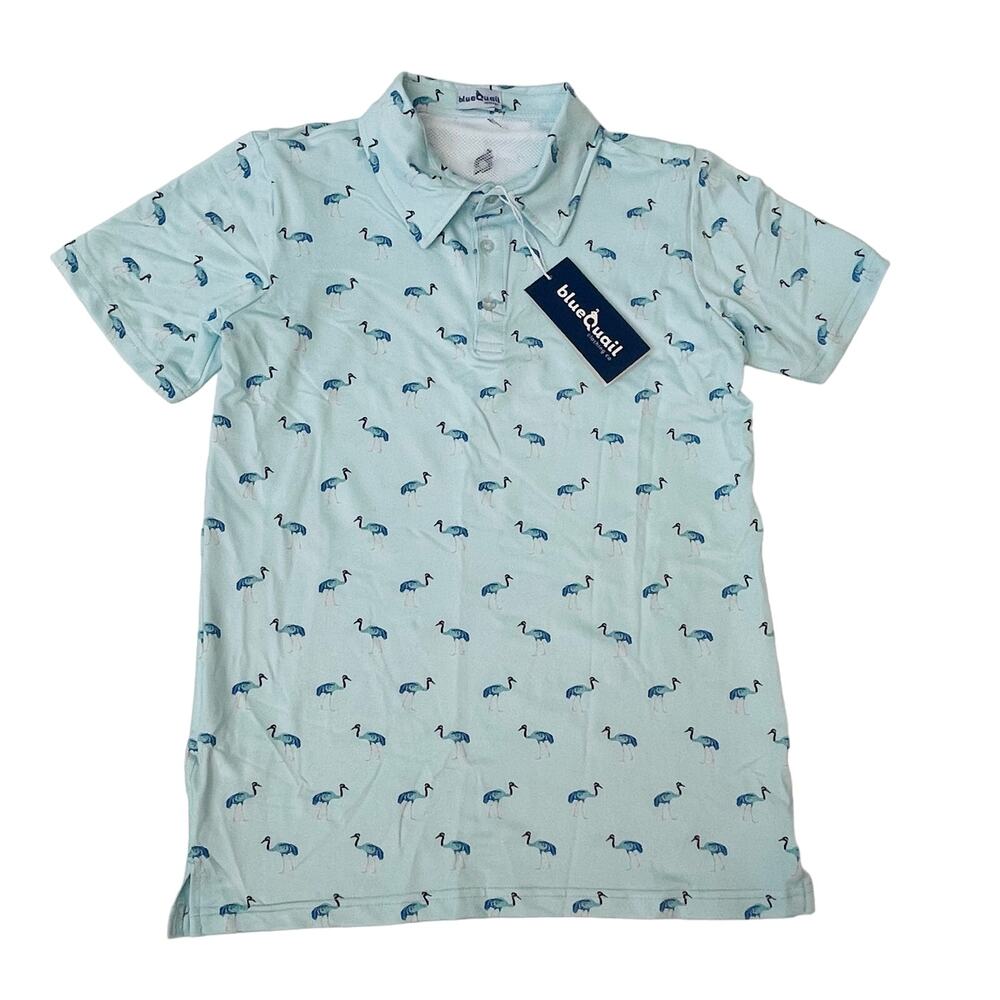NWT Blue Quail Size 12 Crane Polo